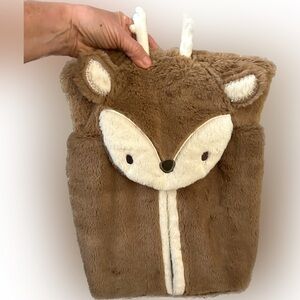 Levtex baby deer diaper stacker brown plush brand new home k01